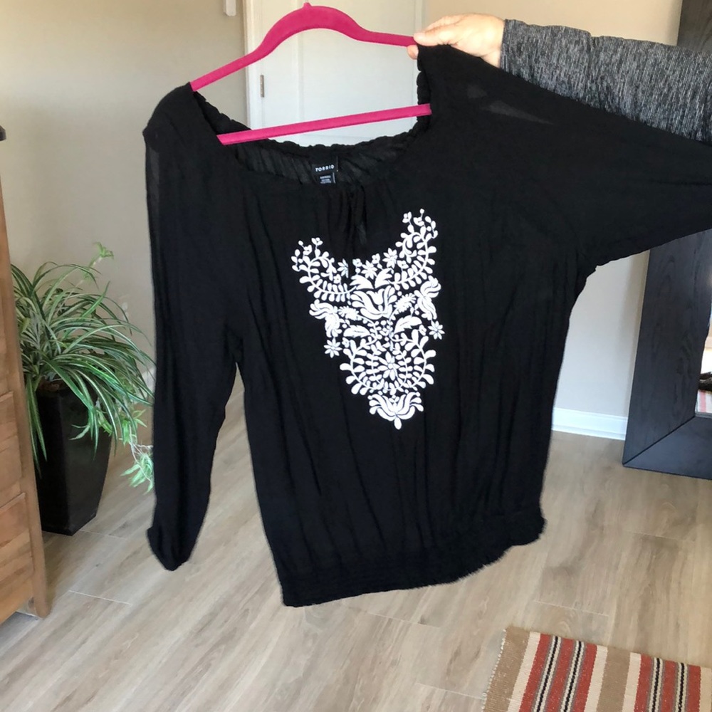 Black Ballooning Top